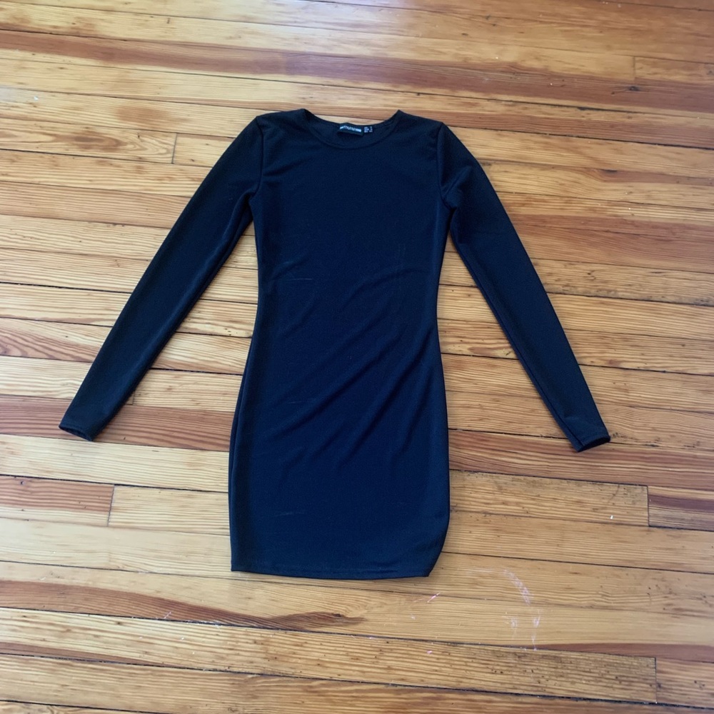 Pretty little thing black right dress